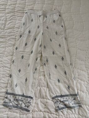 SVRNNA White Patterned Kids Lounge Pants
